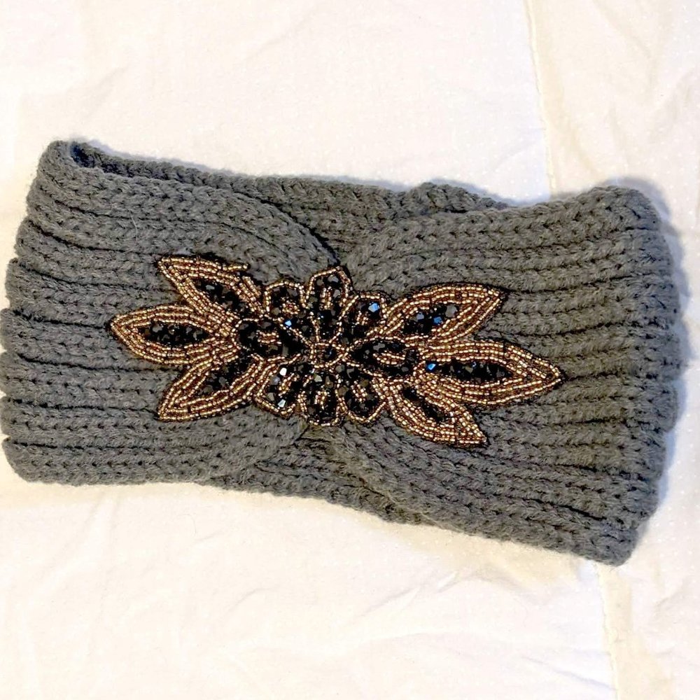 Bedazzled cold weather headband